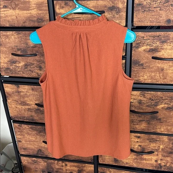 89th & Madison Sleeveless Rust Blouse - Picture 6 of 8